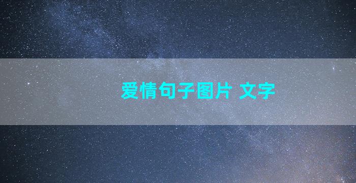 爱情句子图片 文字